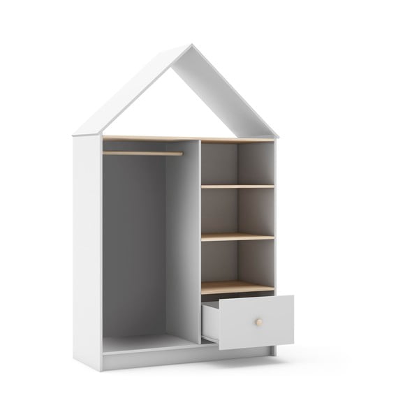 Valge avatud lastekapp 110x180 cm Estefania - Marckeric-image-3