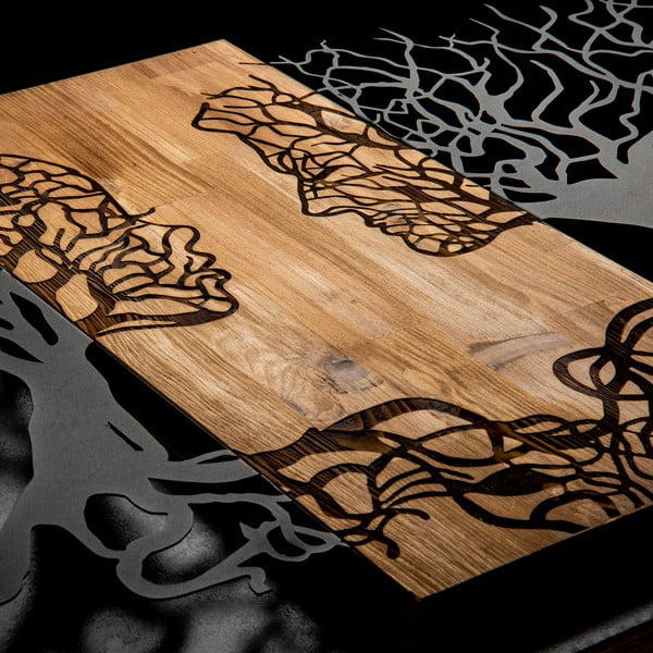 Puidust ja metallist seinakaunistus 92x58 cm Tutku - Wallity-image-4