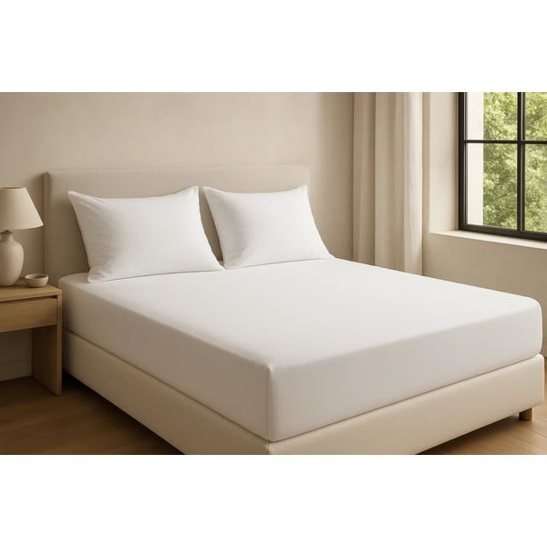 Valge Renforcé puuvillast voodilina 200x140 cm Ranforce - Mila Home Luxury-image-2