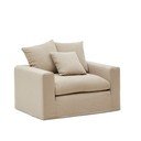 Beež linane tugitool Nora - Kave Home