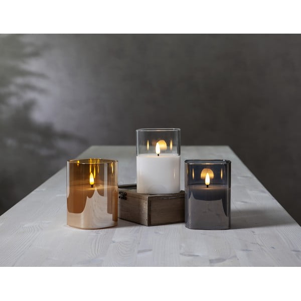 Hall LED vahaküünal klaasist , kõrgus 12,5 cm Flamme - Star Trading-image-3