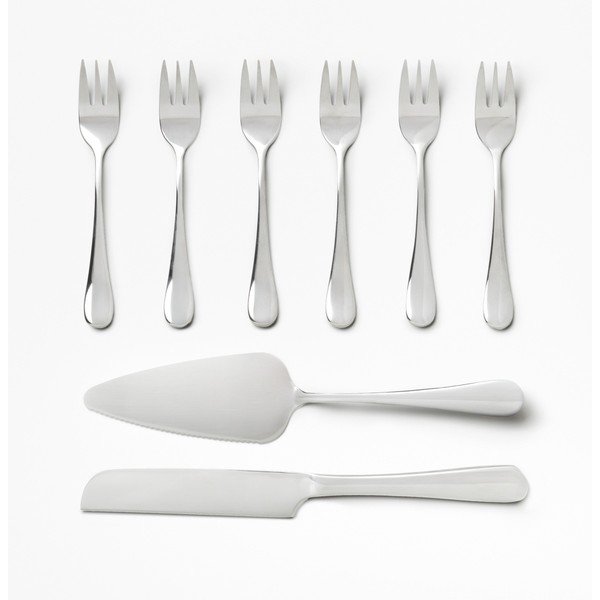 Valged/hõbedased roostevabast terasest magustoidukahvlid The Essentials Cake Tools - Printworks