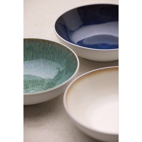 Valge/roheline kivikeraamikast kauss 900 ml White/Green - Bitz-image-1