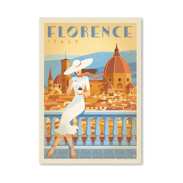Plakát Americanflat Florence Italy, 42 x 30 cm