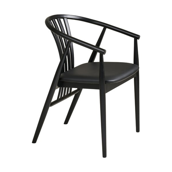 Must pöögipuidust käetugedega söögitool Agustin – House Nordic-image-3