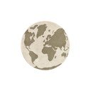 Roheline-kreem pestav/käsitsi kootud puuvillane lastevaip ø120 cm World Map - Lorena Canals