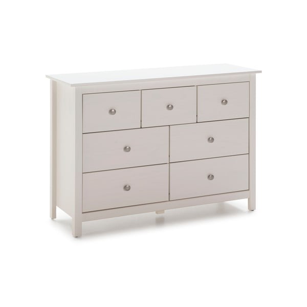 Valge männipuidust kummut 110x80 cm Berna – Marckeric-image-2