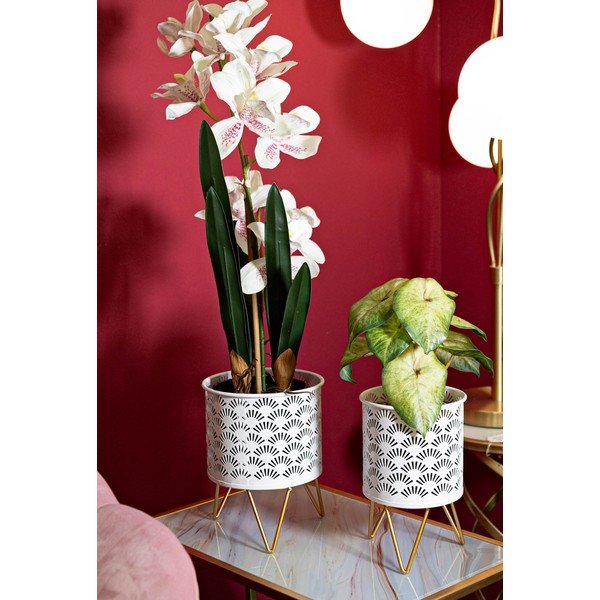 Metallist lillealused 2 tk komplektis ø 16 cm (kõrgus 20 cm) Carly - Mauro Ferretti-image-1