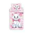 Roosa puuvillane laste voodipesu 140x200 cm Marie Cat "Pink" - Jerry Fabrics