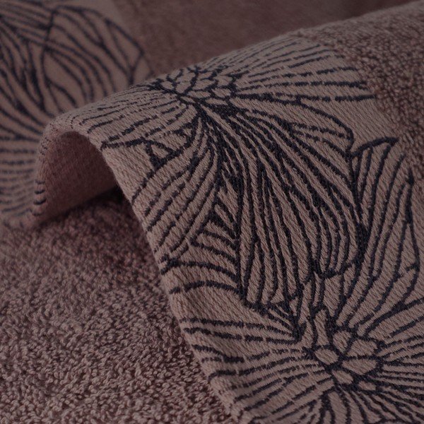 Pruun frotee-puuvillane rätik 50x100 cm Valencia - My House-image-3