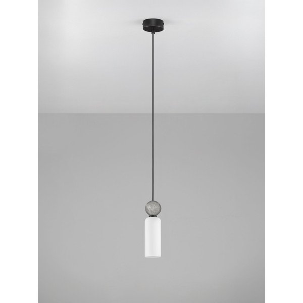 Matt must kivist ripplamp klaasist varjuga, ø 6 cm Filomena - Nova Luce-image-3