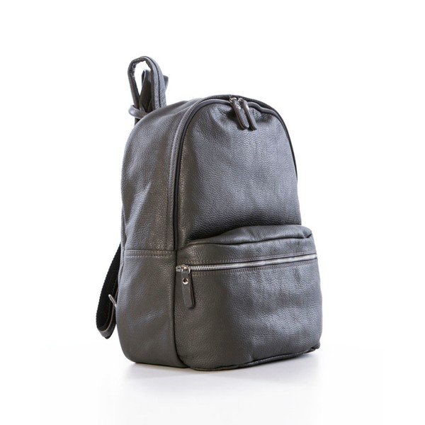 Šedý batoh z pravé kůže Federica Bassi Sio-image-3