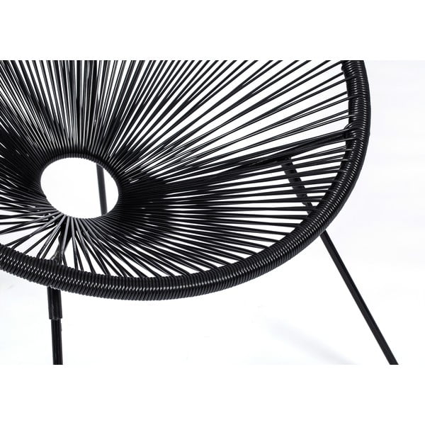 Set černých zahradních křesel Avocado a stolku Loris, ø 35 cm-image-3