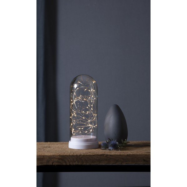 Valge LED valgusdekoratsioon Klaaskuppel, kõrgus 25 cm - Star Trading-image-1