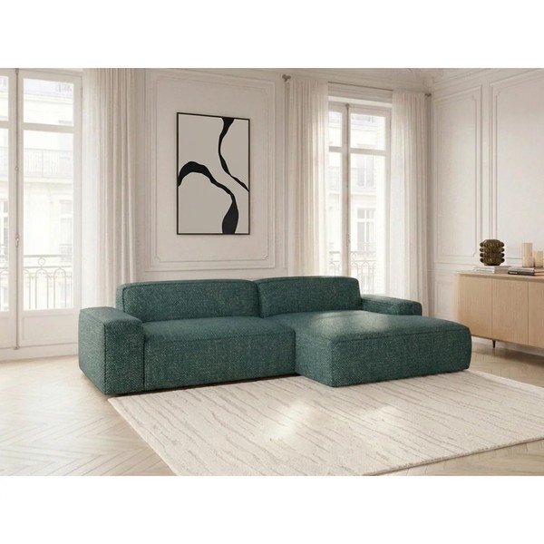 Roheline diivanvoodi/elektrilise istmepikendusega nurgadiivan (paremas nurgas) Abel - Bobochic Paris-image-3