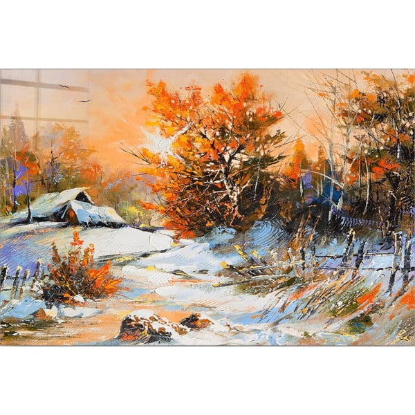 Klaasist maal 70x50 cm Winter - Wallity