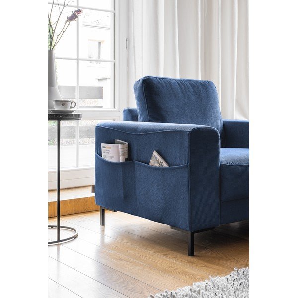 Tumesinine velvetist tugitool Lofty Lilly - Miuform-image-3