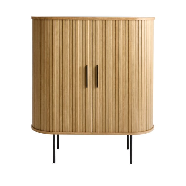 Tammespoonist lükandustega veinikapp 100x118x40 cm Nola - Unique Furniture