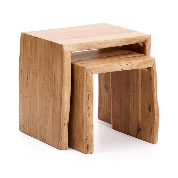 Akaatsiapuidust abilauad 2tk komplektis 40x50 cm Lomiri - Kave Home-image-2