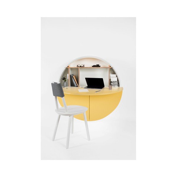 Kollane ja valge multifunktsionaalne seinalaud Pill - EMKO-image-4