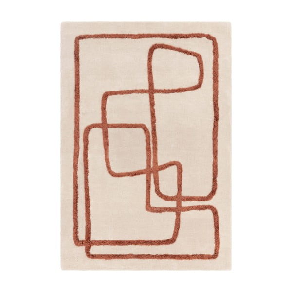 Tellisevärvi-kreem käsitsi kootud villane vaip 160x230 cm Matrix - Asiatic Carpets