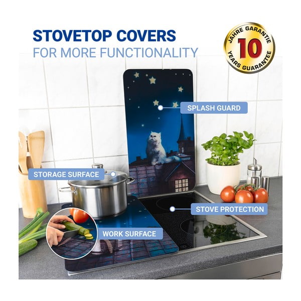 Karastatud klaasist pliidikatte komplekt 2 tk 30x52 cm - Maximex-image-4