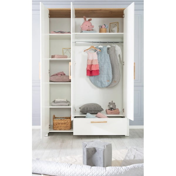 Valge laste riidekapp 139x200 cm Ava - Roba-image-1