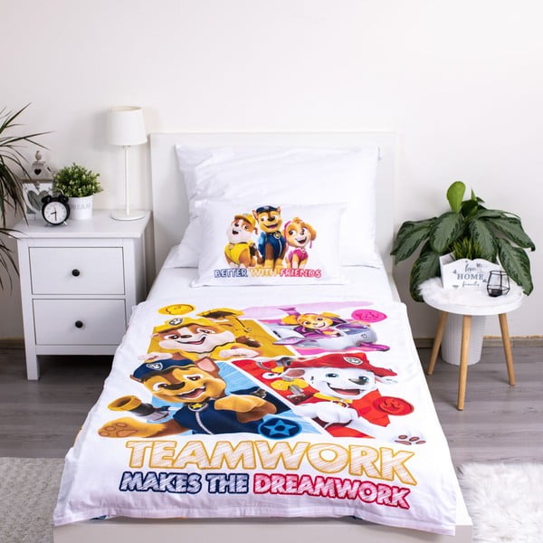 Puuvillane laste voodipesu 100x135 cm Paw Patrol - Jerry Fabrics-image-1