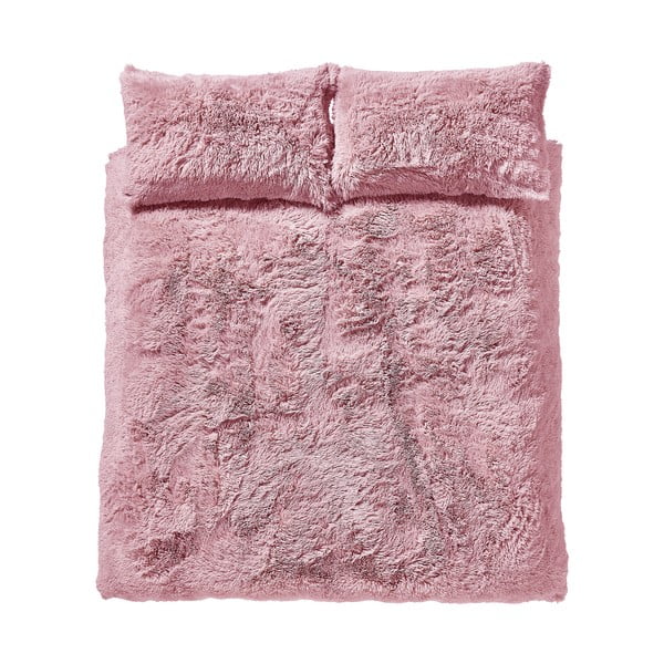 Roosa mikroplüüsist voodipesu , 200 x 200 cm Cuddly - Catherine Lansfield