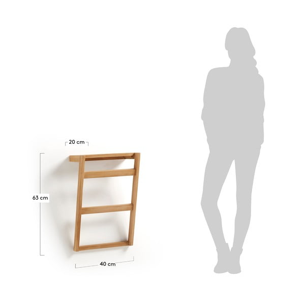 Teakpuidust seinarätikuhoidja Sunday - Kave Home-image-4