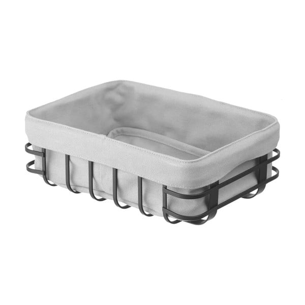 Musta ja halli värvi leivakorv tekstiilvoodriga , 18 x 25 cm - Hendi-image-2