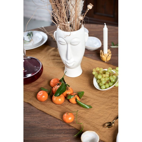 Valge portselanist vaas , kõrgus 27,2 cm Mask - PT LIVING-image-1