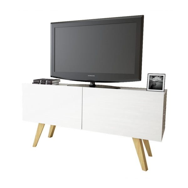 Bílý TV stolek Magenta Home Jane, šířka 120 cm