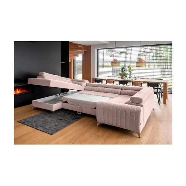 Roosa lahtikäiv/sahtliga nurgadiivan (vasak nurk/U-kujuline) Louis – ELTAP-image-4