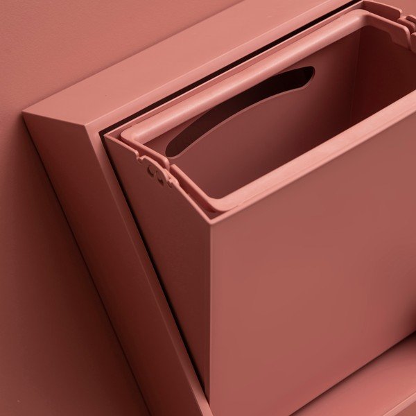 Vana roosa prügikast sorteeritud jäätmete jaoks/seinale kinnitatav taaskasutatud plastist Recycling Box - ReCollector-image-4