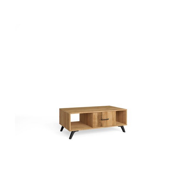 Naturaalset värvi tammepuidust kohvilaud 60x100 cm Nordic - Marckeric-image-3