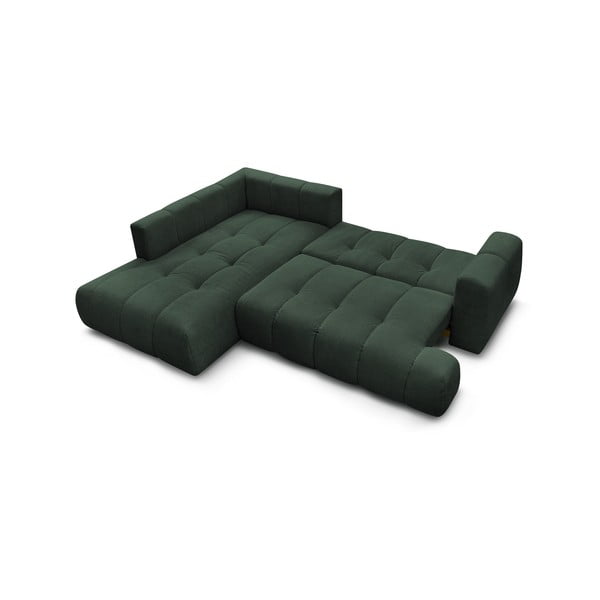 Roheline diivanvoodi/panipaigaga nurgadiivan (vasak nurk/L-kujuline) Fuji - Bobochic Paris-image-4