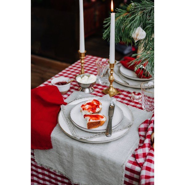 Linane köögirätik 45x65 cm Red Gingham - Linen Tales-image-3