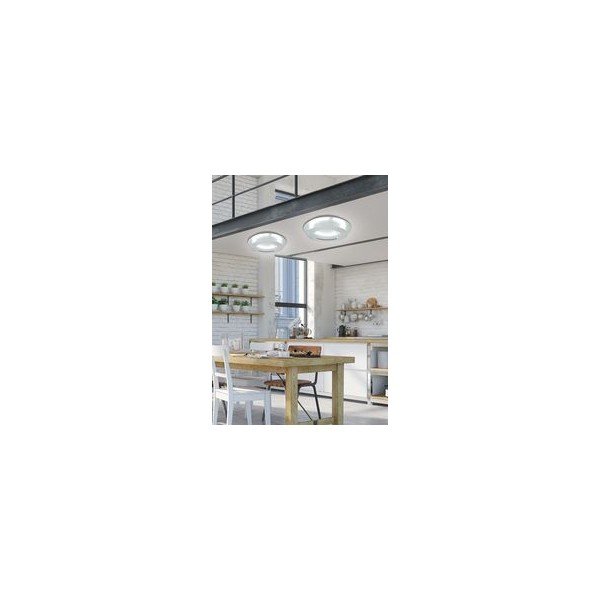 Hõbedane LED laevalgusti metallist varjuga  40x40 cm Merle - Candellux Lighting-image-1