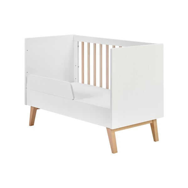 Valge tõkkepuu võrevoodi juurde Swing - Pinio-image-1