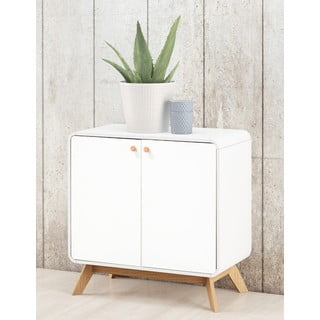 Valge madal kapp 75x75 cm Cassie - Støraa