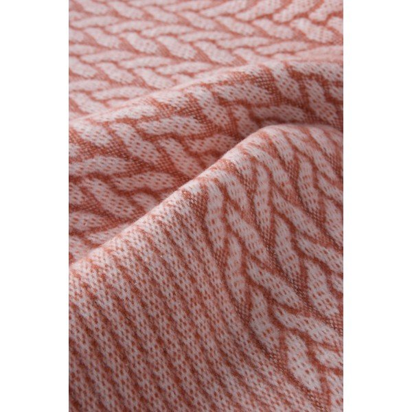 Terrakotavärvi pleed puuvilla seguga 140x180 cm Olympus – Euromant-image-2
