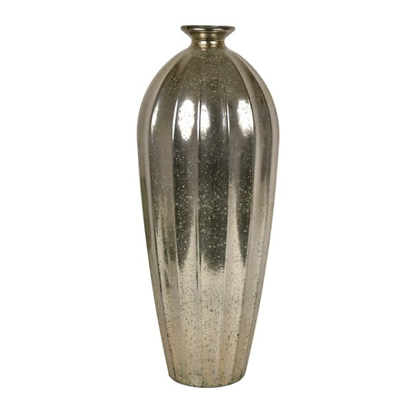 Skleněná váza Ego Dekor Etnico Silver, výška 56 cm