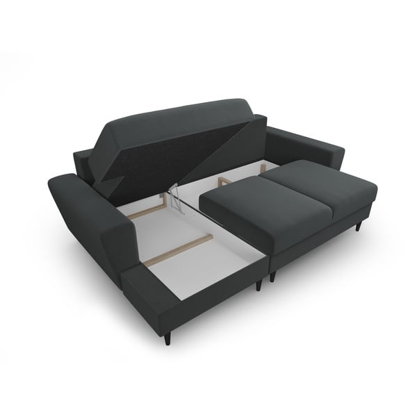 Tumehall sametist panipaigaga nurgadiivanvoodi (vasak nurk) Kyoto - Cosmopolitan Design-image-3