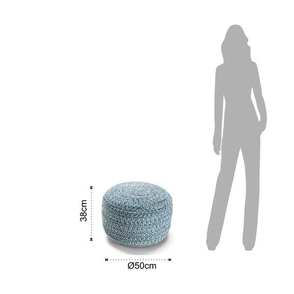 Sinine puuvillane pouf Spring - Tomasucci-image-2