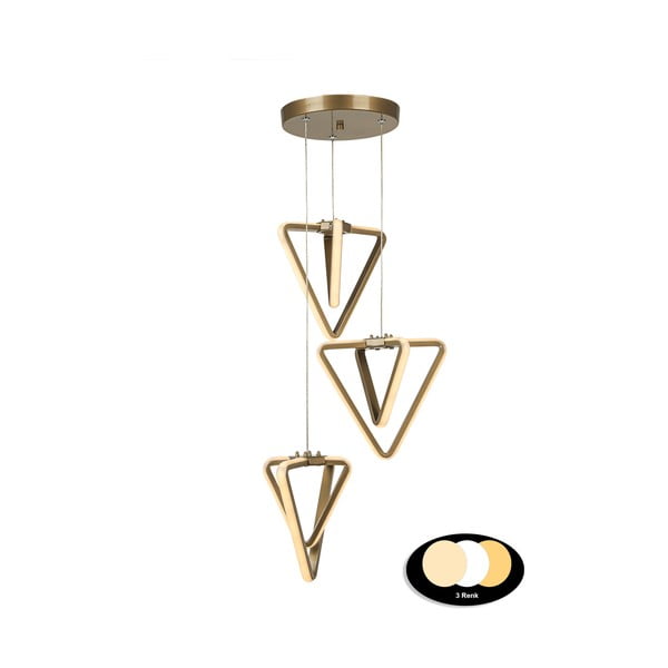 Pronksivärvi metallist LED rippvalgusti ø 20 cm Baris - Squid Lighting-image-2