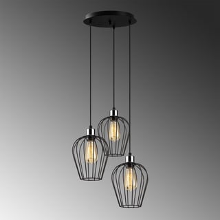 Must rippvalgusti 3 lambile Tel - Opviq lights