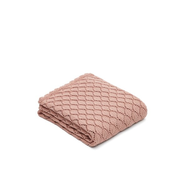 Roosa puuvillane silmkoeline beebitekk 70x100 cm Ria - Kave Home-image-2