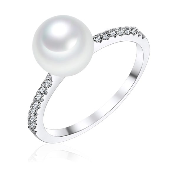 Perlový prsten Pearls Of London South White, vel. 56