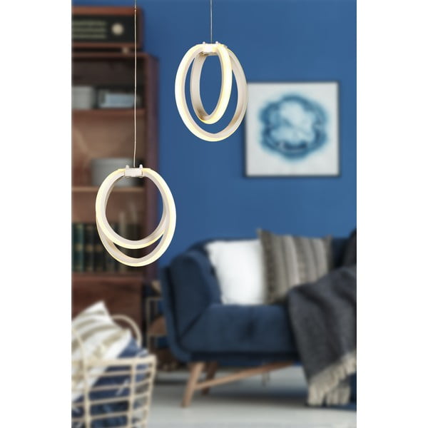 Valge metallist LED rippvalgusti ø 20 cm Sezen - Squid Lighting-image-1